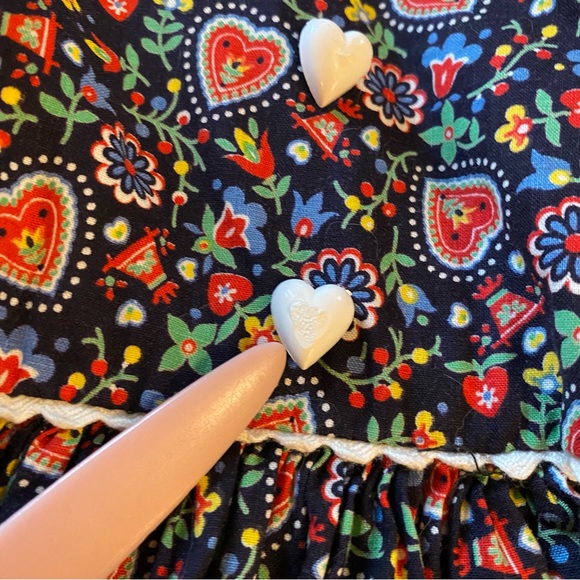 🎈SOLD❤️‍🩹Vintage Dress Maggi Stover 1950's Cute Vintage Dress Folk Art Pattern - Picture 15 of 16